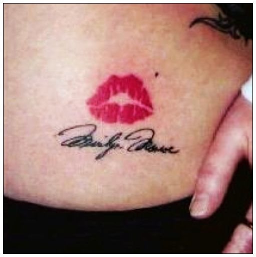 55 Rote Lippen (küssen) und Unterlippe Tattoos