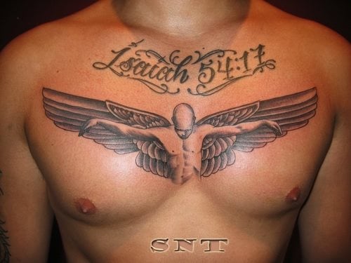 Brust mann motive tattoo Brust Tattoo