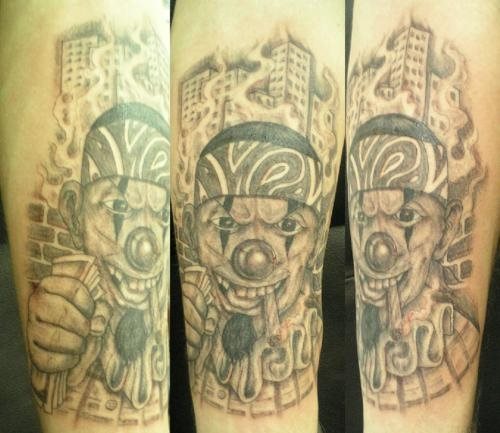 clown tattoo 1021