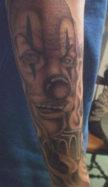 clown tattoo 1029