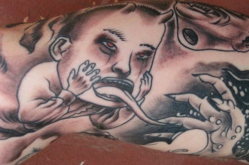 clown tattoo 1038