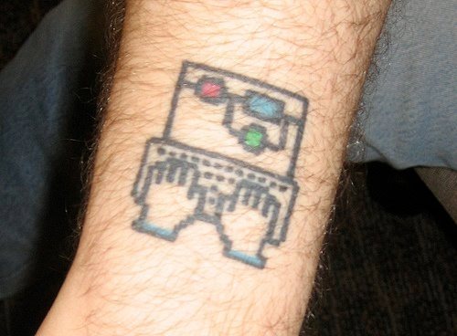 computerfreak nerd tattoo 1027