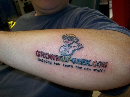 computerfreak nerd tattoo 1035