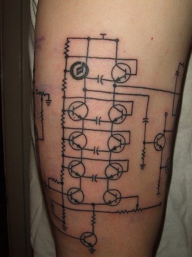 computerfreak nerd tattoo 1036