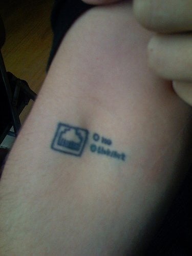 computerfreak nerd tattoo 1045