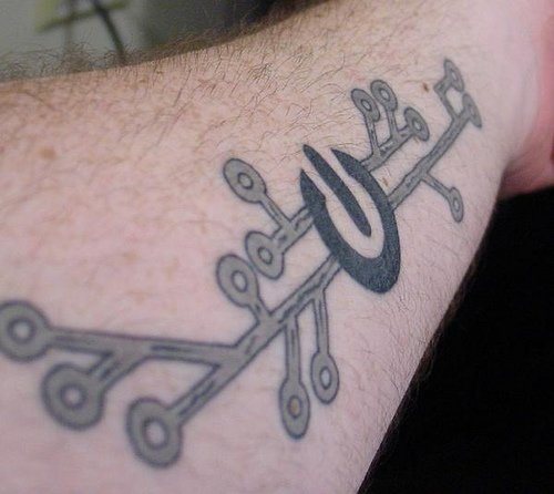 computerfreak nerd tattoo 1047