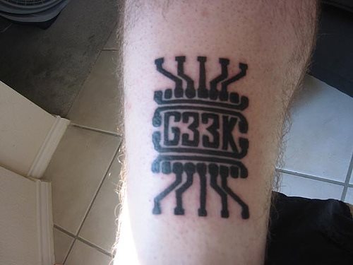 computerfreak nerd tattoo 1064