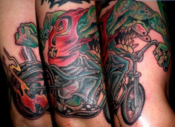 fahrrad motorrad tattoo 531