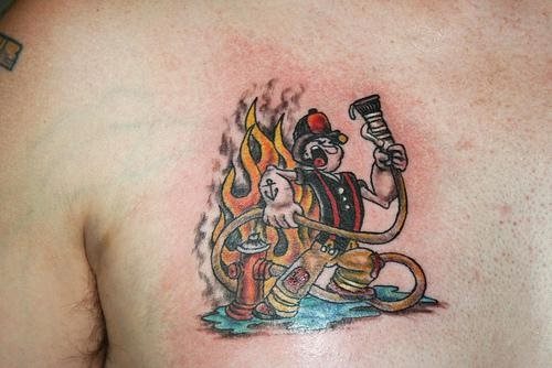 flamme feuer tattoo 1084