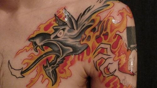 flamme feuer tattoo 1104