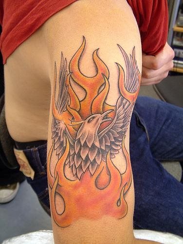 flamme feuer tattoo 1003