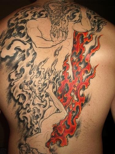 flamme feuer tattoo 1007