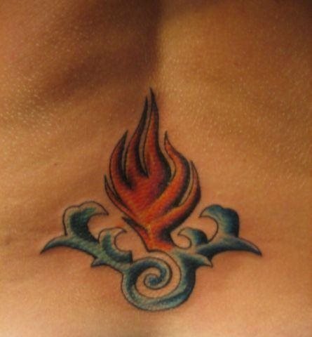 flamme feuer tattoo 1032