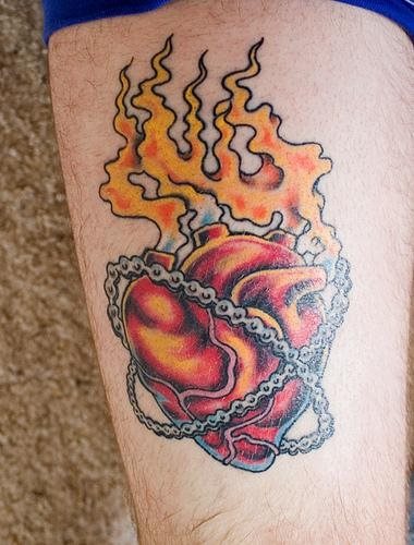 flamme feuer tattoo 1036