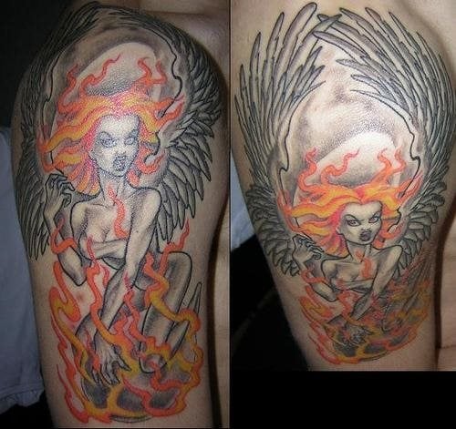 flamme feuer tattoo 1041