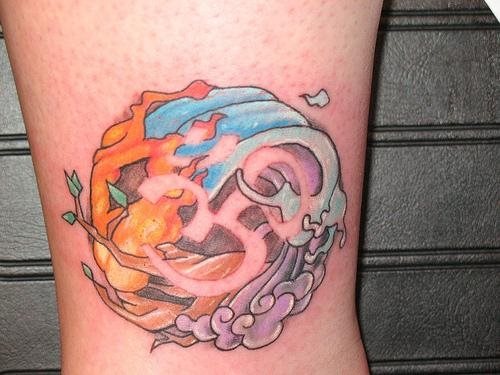 flamme feuer tattoo 1045