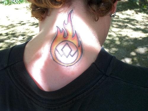 flamme feuer tattoo 1065