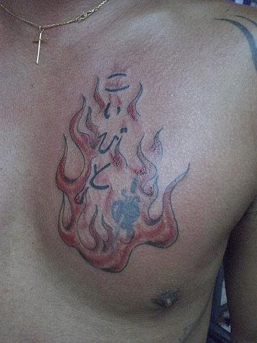 flamme feuer tattoo 1071
