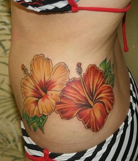 hibiskus blume tattoo 1005
