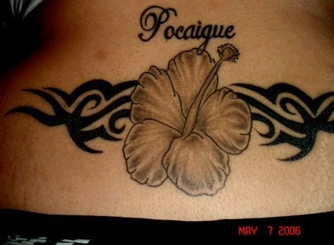 hibiskus blume tattoo 1009