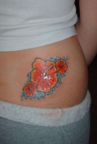 hibiskus blume tattoo 1021