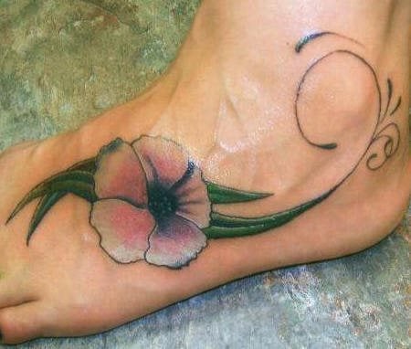 hibiskus blume tattoo 1031