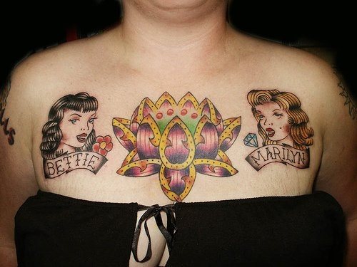 lotusblume tattoo 1078