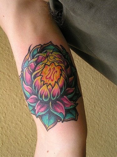 lotusblume tattoo 1038
