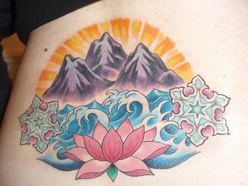 lotusblume tattoo 1047