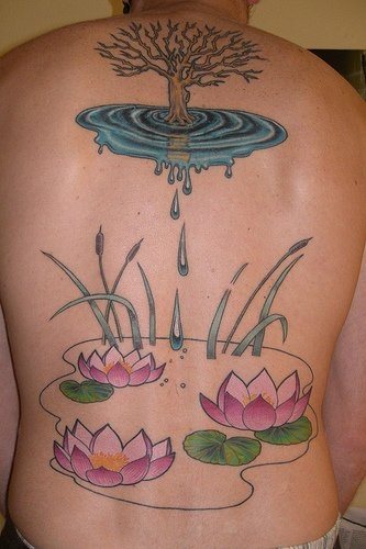 lotusblume tattoo 1068
