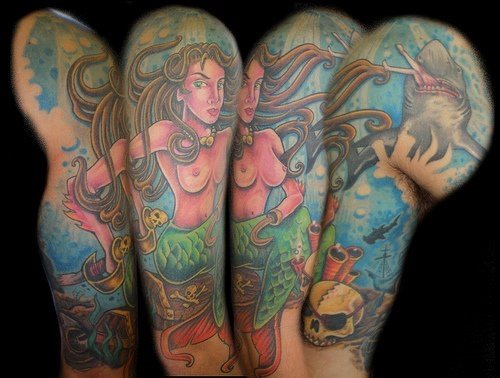 meerjungfrau tattoo 1039