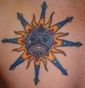 mond sonne tattoo 1052