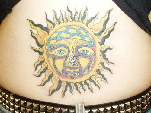 mond sonne tattoo 1063