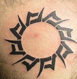 mond sonne tattoo 1081