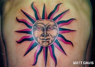 mond sonne tattoo 1003