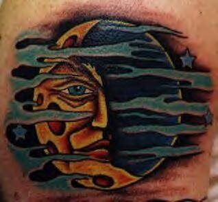 mond sonne tattoo 1025