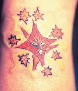 mond sonne tattoo 1044