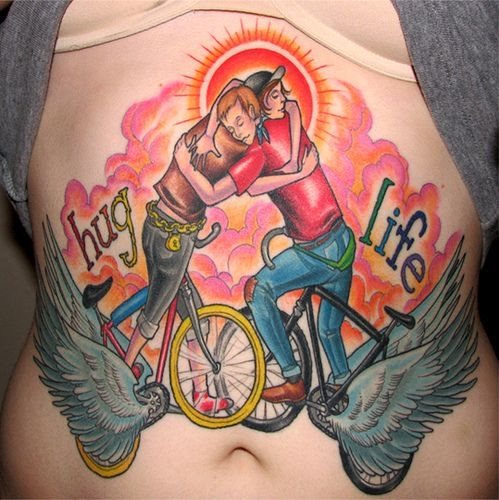 motorradfahrer tattoo 1011