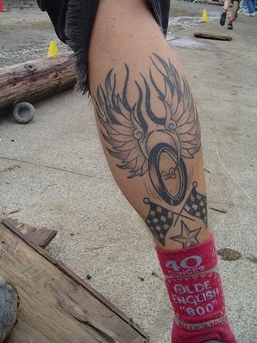 motorradfahrer tattoo 1014