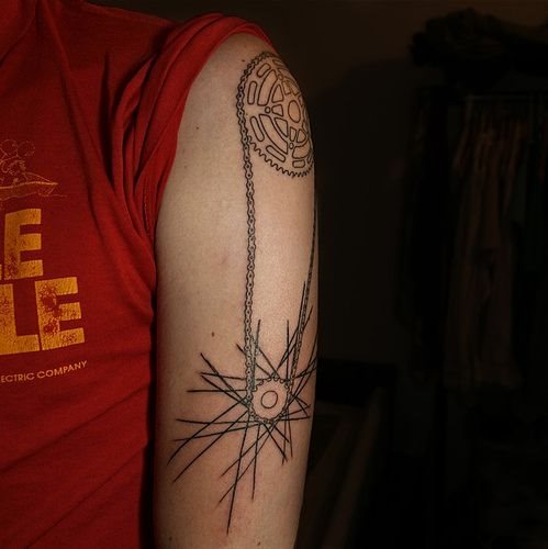 motorradfahrer tattoo 1029