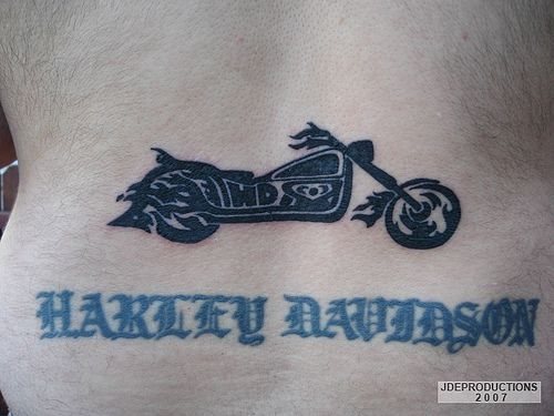 motorradfahrer tattoo 1031