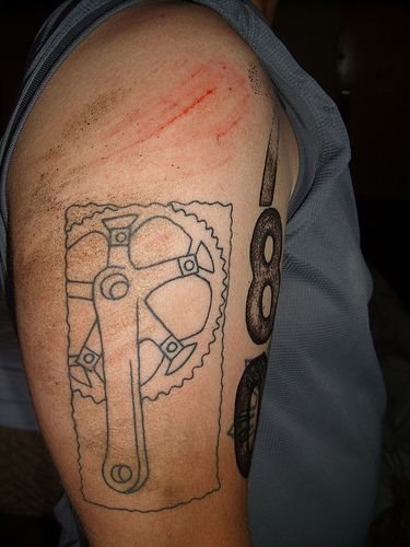 motorradfahrer tattoo 1033