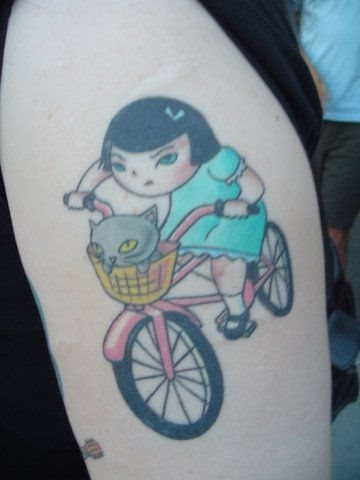 motorradfahrer tattoo 1038