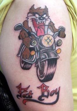 motorradfahrer tattoo 1043