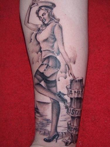 pin up tattoo 1054