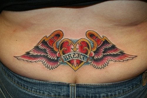 unteren rucken tattoo 564