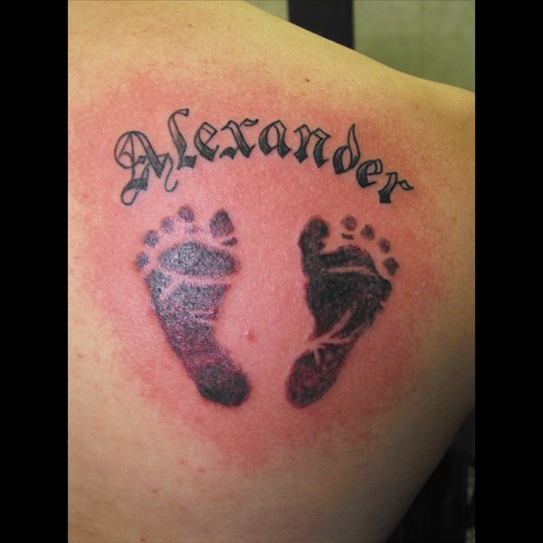 fussabdruck tattoo 45