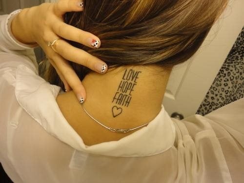 Hoffnung tattoo treue liebe Glaube liebe