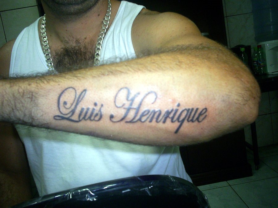 name tattoo 45