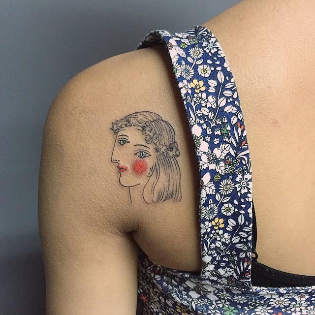 Rucken Frau Tattoo 53